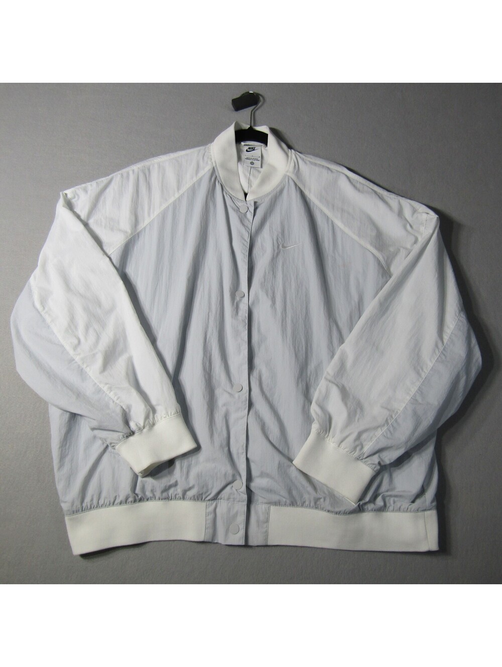 NWT Nike Sportswear Varsity Jacket Woman's L Pure Platinum/ Claulk